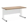 Bureau Informatique Ordinateur 140 X 73 Cm Marron Blanc 14_0005957