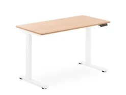 Bureau Assis-debout 90 Watts 120 X 60 Cm Marron Blanc 14_0005944