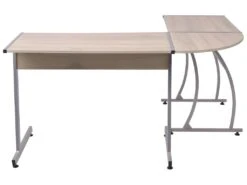 Bureau Table Meuble Travail Informatique Coin En Forme De L Chêne 0502063