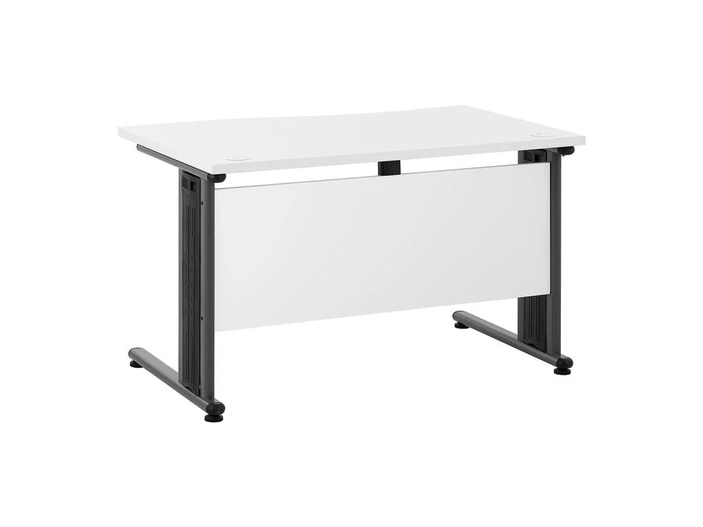 Bureau Informatique Ordinateur 120 X 73 Cm Blanc Gris 14_0005954 – Image 3