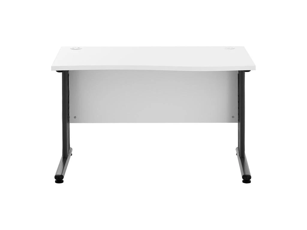 Bureau Informatique Ordinateur 120 X 73 Cm Blanc Gris 14_0005954 – Image 5