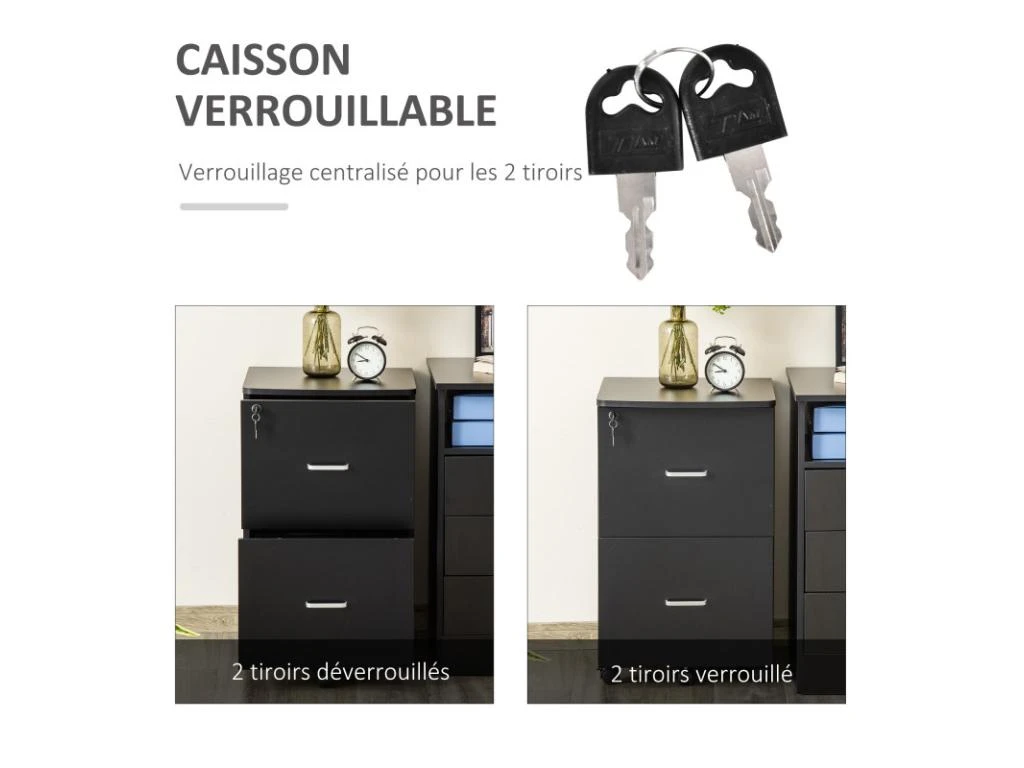 Caisson De Bureau JAFAR Noir – Image 5