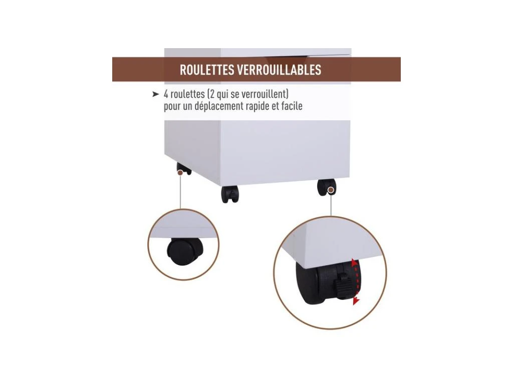 Caisson De Bureau BRICK Blanc – Image 6