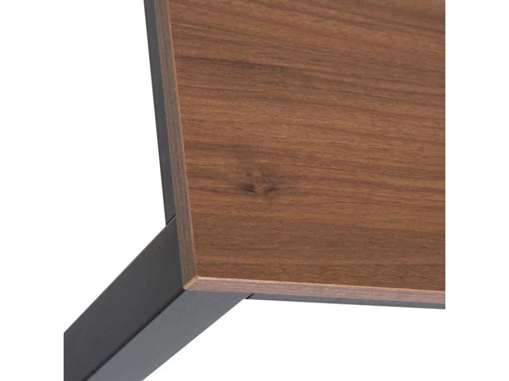 Meuble De Bureau Multifonction Noyer Et Noir – Image 6