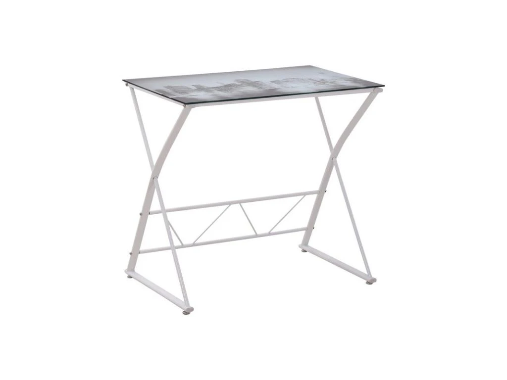 Bureau Verre Trempé NEW-YORK Blanc