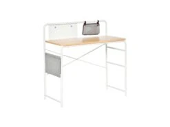 Bureau Informatique LILIA Blanc Et Bois Clair