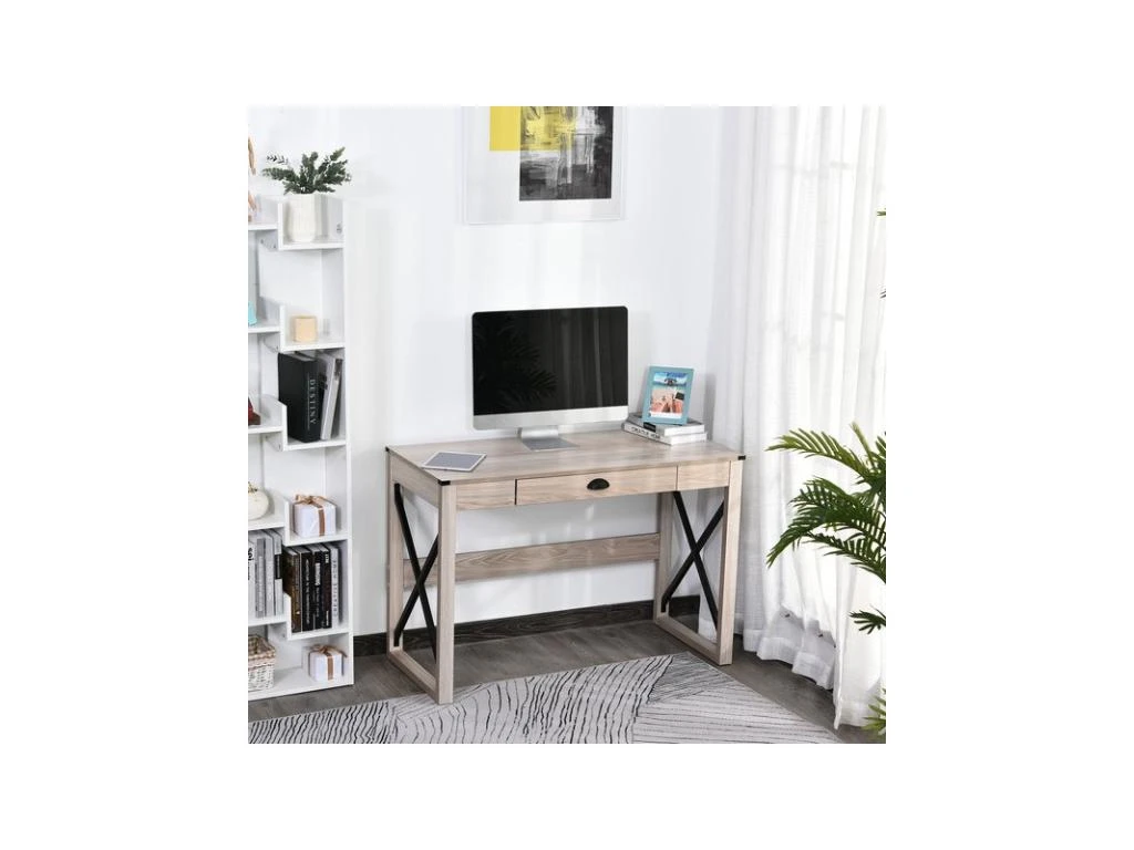 Bureau Design TOMMY Bois Et Noir – Image 2