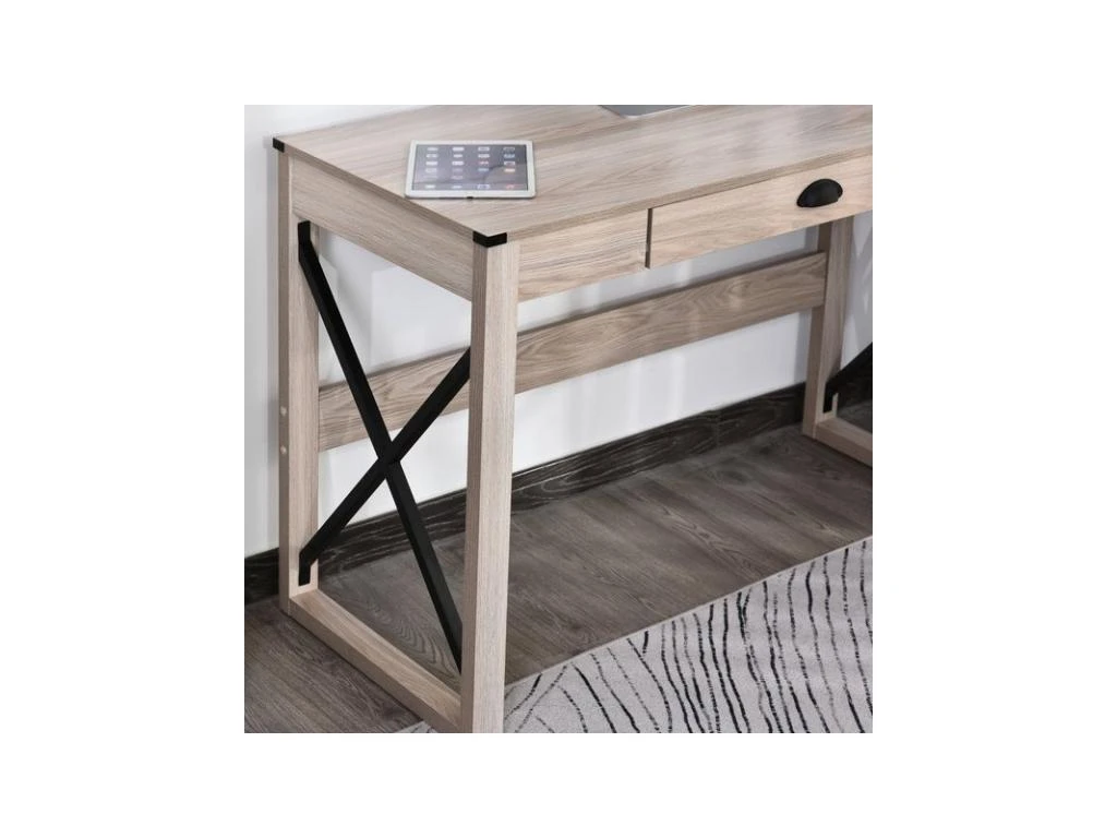 Bureau Design TOMMY Bois Et Noir – Image 6