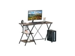 Bureau Industriel TRIPLEX Bois Et Noir