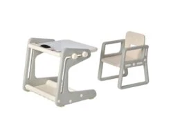 Bureau Enfant Tableau Blanc Et Chaise NICOLAS Beige