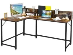 Table De Bureau En Forme De L En Acier Robuste Charge 100KG