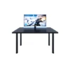 Bureau Gaming Noir Avec LED, Bureau Gamer, Bureau D'ordinateur, Bureau De Jeu Bureau, 120 X 73 X 60 Cm