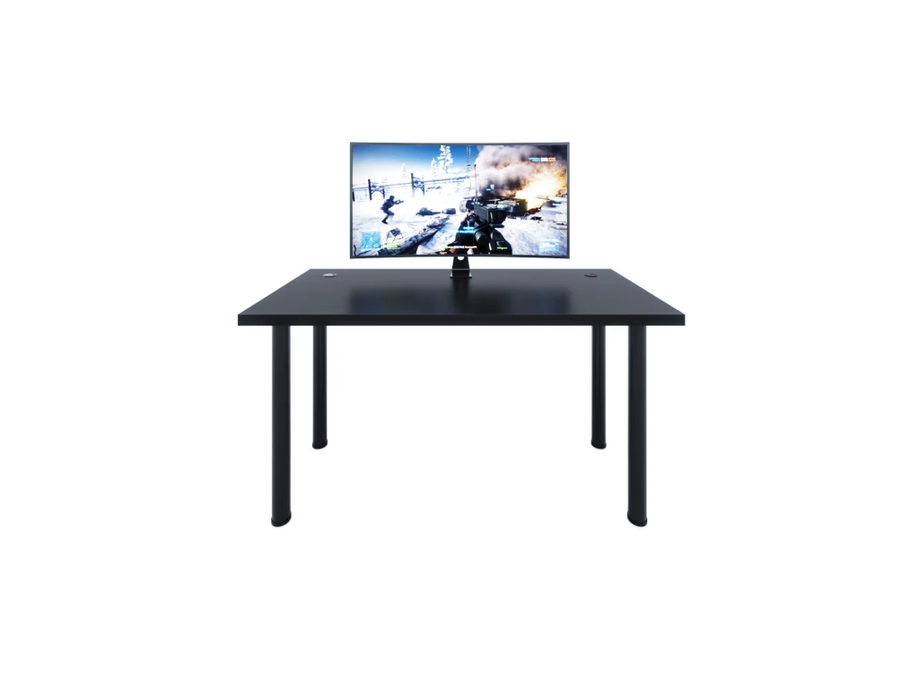 Bureau Gaming Noir, Bureau Gamer, Bureau D'ordinateur, Bureau De Jeu Bureau, 120 X 73 X 60 Cm