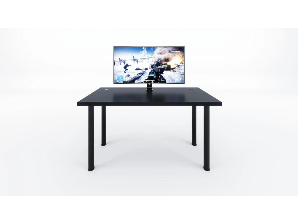 Bureau Gaming Noir, Bureau Gamer, Bureau D'ordinateur, Bureau De Jeu Bureau, 120 X 73 X 60 Cm – Image 3