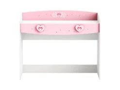 Bureau 1 Tiroir Blanc/Rose - FIONA - L 110 X L 50 X H 91 Cm