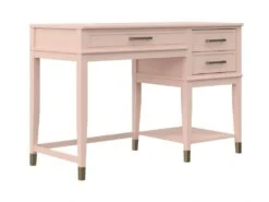 Bureau D'ordinateur Avec Plateau Relevable En MDF Rose