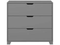 Loke Commode à 3 Tiroirs, Gris Laqué.