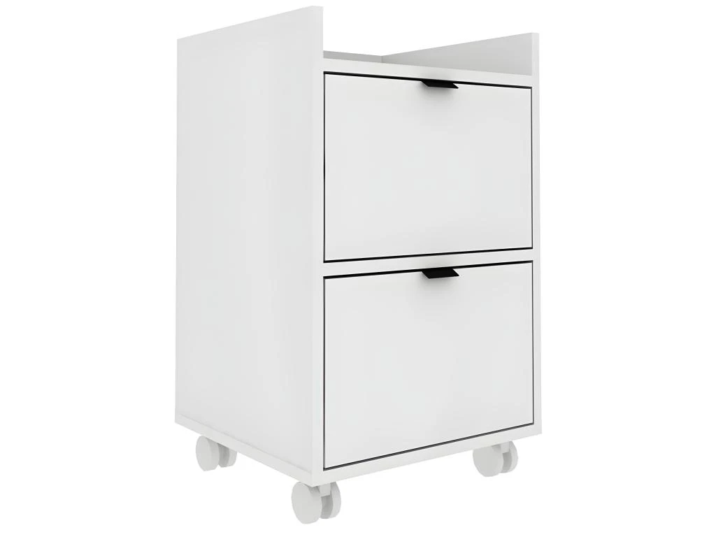 Caisson Roulant 2 Tiroirs Blanc Office – Image 4