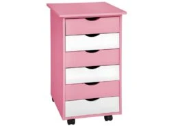 Caisson De Bureau Meuble En Bois Rose 0508104