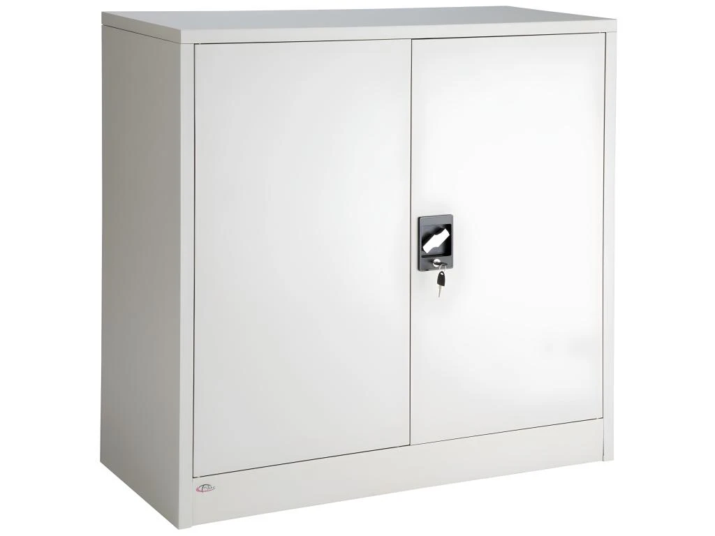 Armoire De Bureau Verrouillable Métallique étagère Meuble 3 Niveaux Gris 08_0000378 – Image 3