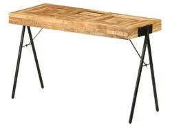 Bureau Table Meuble Travail Informatique Table à écrire Bois De Manguier Massif 118 Cm 0502085