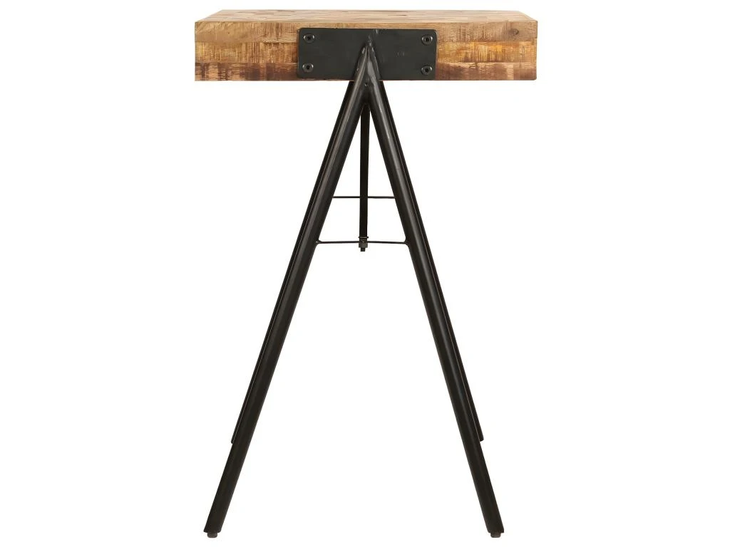 Bureau Table Meuble Travail Informatique Table à écrire Bois De Manguier Massif 118 Cm 0502085 – Image 4