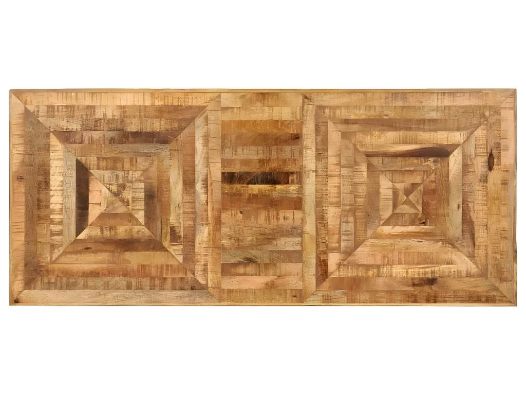 Bureau Table Meuble Travail Informatique Table à écrire Bois De Manguier Massif 118 Cm 0502085 – Image 5