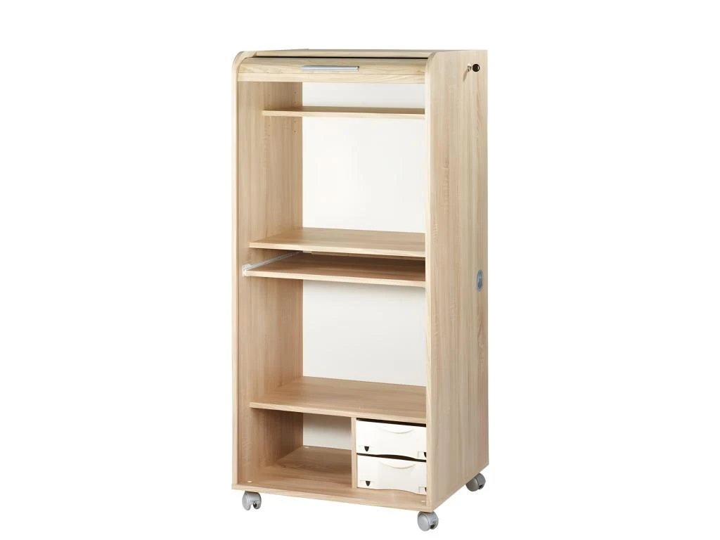 Armoire Informatique Mobile Chêne - Coloris: Bambous 912 – Image 2