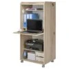 Armoire Informatique Mobile Chêne - Coloris: Chêne Naturel