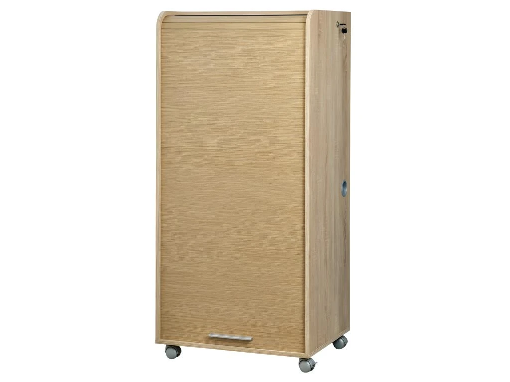 Armoire Informatique Mobile Chêne - Coloris: Chêne Naturel – Image 2