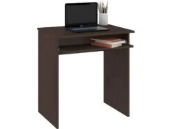 MALAWI | Bureau Informatique Compacte 68x74x51 Cm | Support Coulissant Clavier | Design Moderne | Table Ordinateur Portable