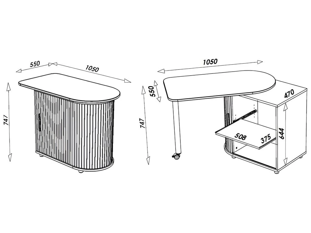 Bureau Chêne Table Pivotante Et Rangement - Coloris: Drapeau Anglais 701 – Image 2