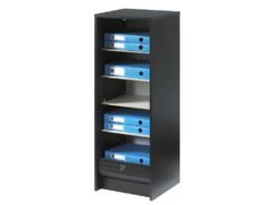 Classeur à Rideau Noir 104 Cm - Coloris: Bambous 912