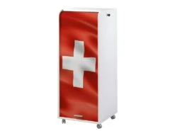 Caisson De Bureau Blanc à Roulettes 108 Cm - Coloris: Drapeau Suisse 650