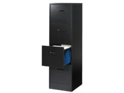 Classeur 4 Tiroirs 100 Dossiers Suspendus - Coloris: Noir