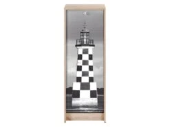 Classeur à Rideau Chêne Hauteur 104 Cm - Coloris: Phare Breton 562