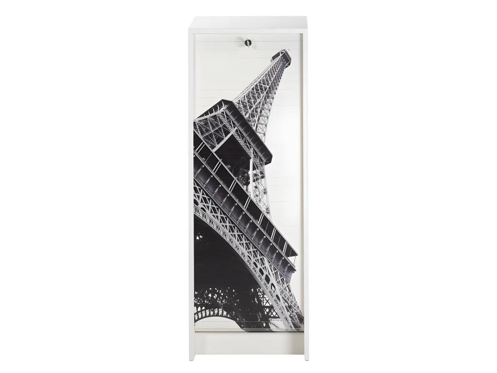Classeur à Rideau Blanc 104 Cm - Coloris: Tour Eiffel 750 751