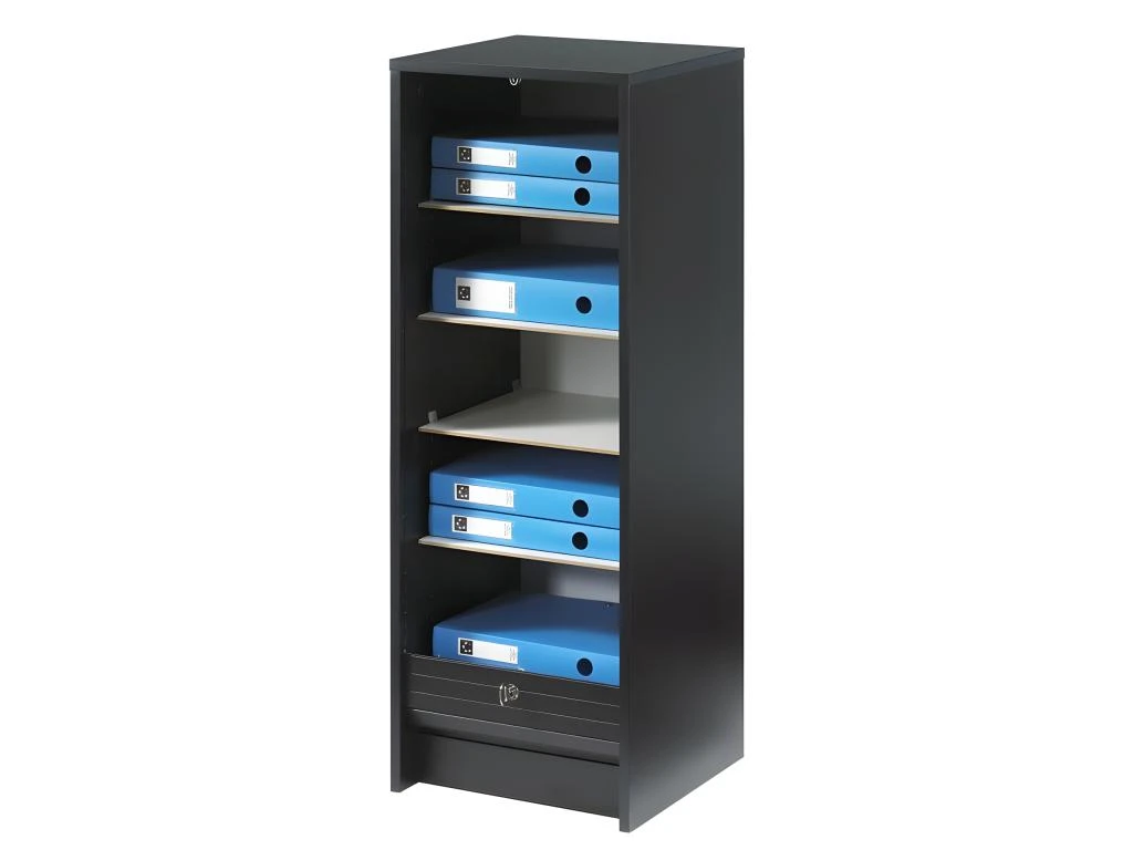 Classeur à Rideau Noir 104 Cm - Coloris: Fée 217