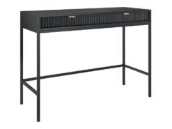 Bureau Console 2 Tiroirs Rava Noir