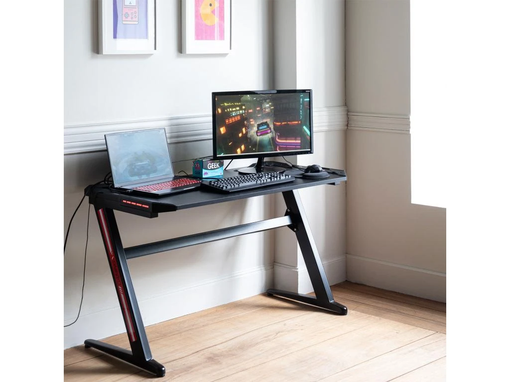 Bureau Gamer à LED LARA - HAPPY GARDEN