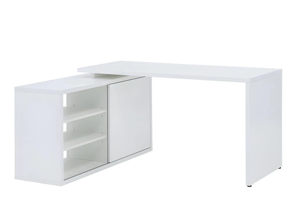 Bureau D'angle Réversible 140 Cm Blanc - SNOW