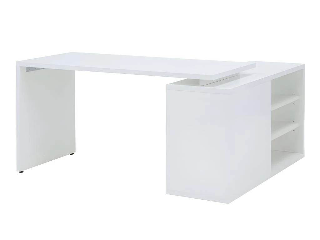 Bureau D'angle Réversible 140 Cm Blanc - SNOW – Image 3