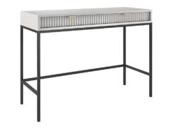Bureau Console 2 Tiroirs Rava Gris