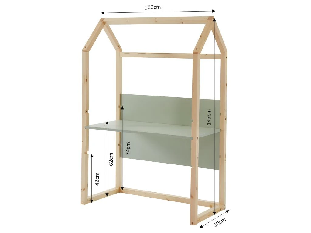 Bureau Enfant Cabane TINY Vert évolutif – Image 3