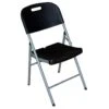 Chaise Pliante Avec Poignée Noire 47x58x87cm 7house