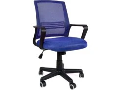 KAYELLES Chaise De Bureau Ergonomique Inclinable Hauteur Réglable LEST (Bleu)