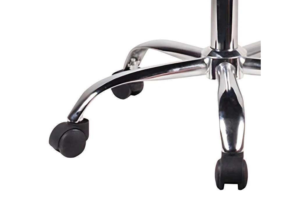 Fauteuil De Bureau En Mesh Noir Et Métal Chromé Avec Roulettes - SOFT – Image 5