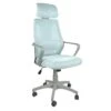 KAYELLES Fauteuil De Bureau Haut Dossier Basculant Hauteur Réglable FAMA+ (bleu Gris)