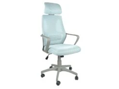KAYELLES Fauteuil De Bureau Haut Dossier Basculant Hauteur Réglable FAMA+ (bleu Gris)