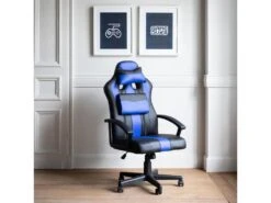 Fauteuil De Bureau Gamer Noir Et Bleu CRASH - HAPPY GARDEN